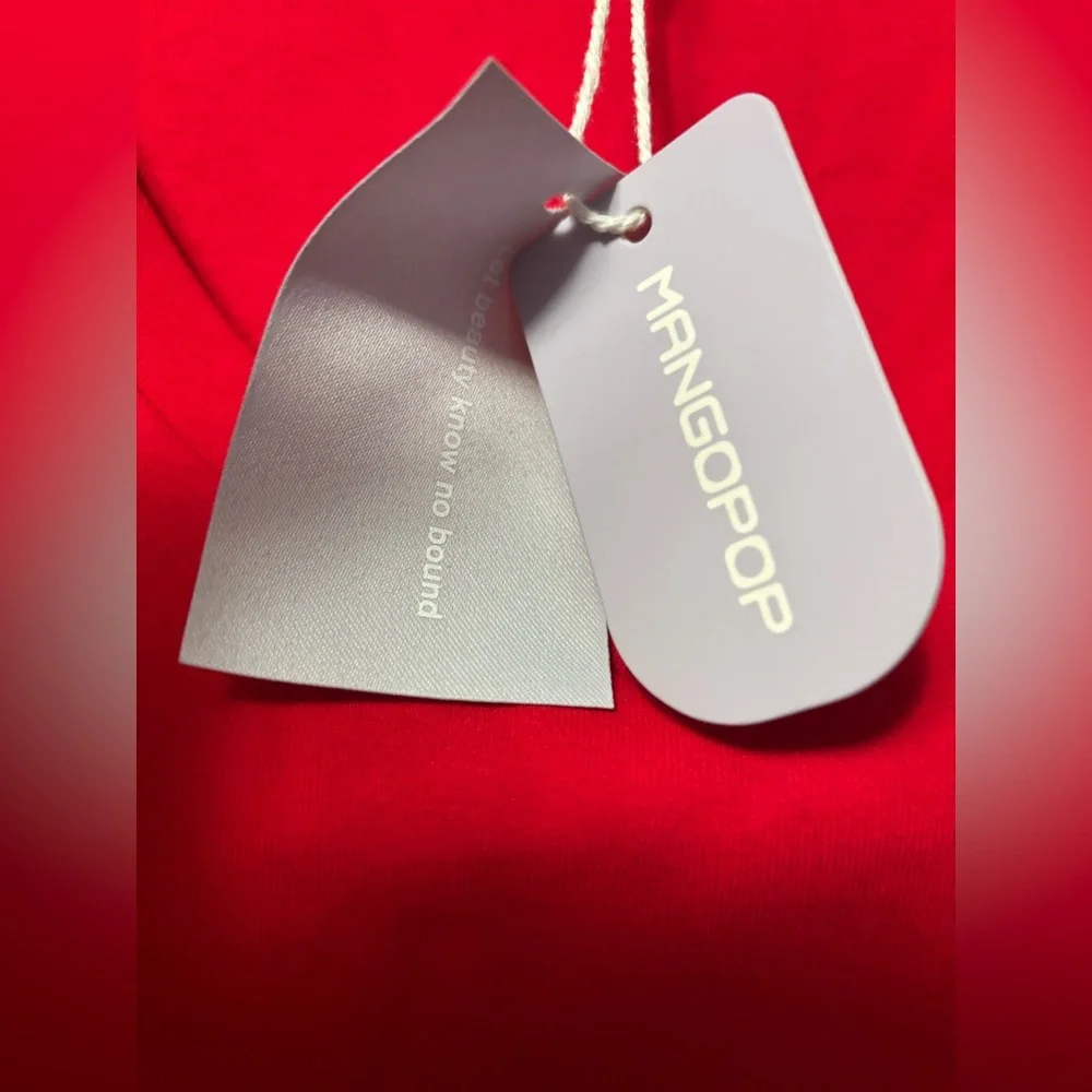 Mangopop NWT Vneck Long Sleeve Bodysuit with snap closure Size Small - Picture 5 of 8